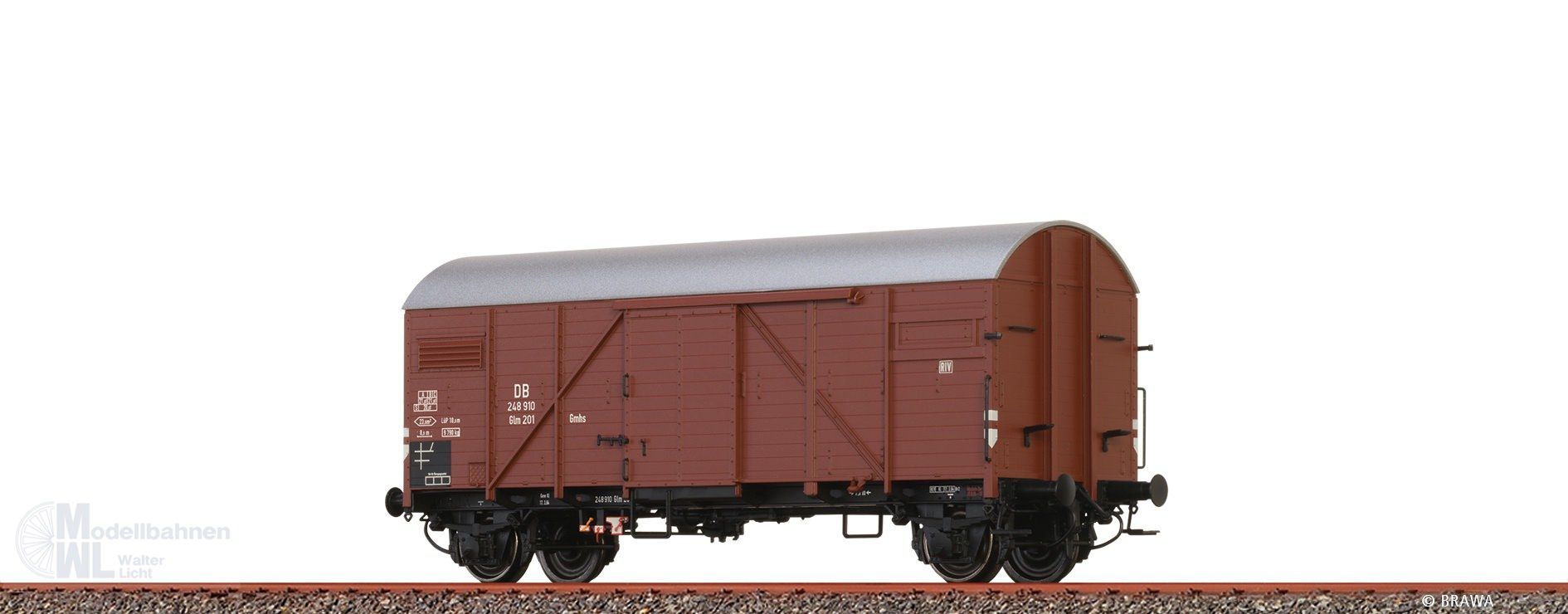 Brawa 50722 - Güterwagen ged. DB Ep.III Glm201 H0/GL Brawa 50722 - Güterwagen ged. DB Ep.III Glm201 H0/GL