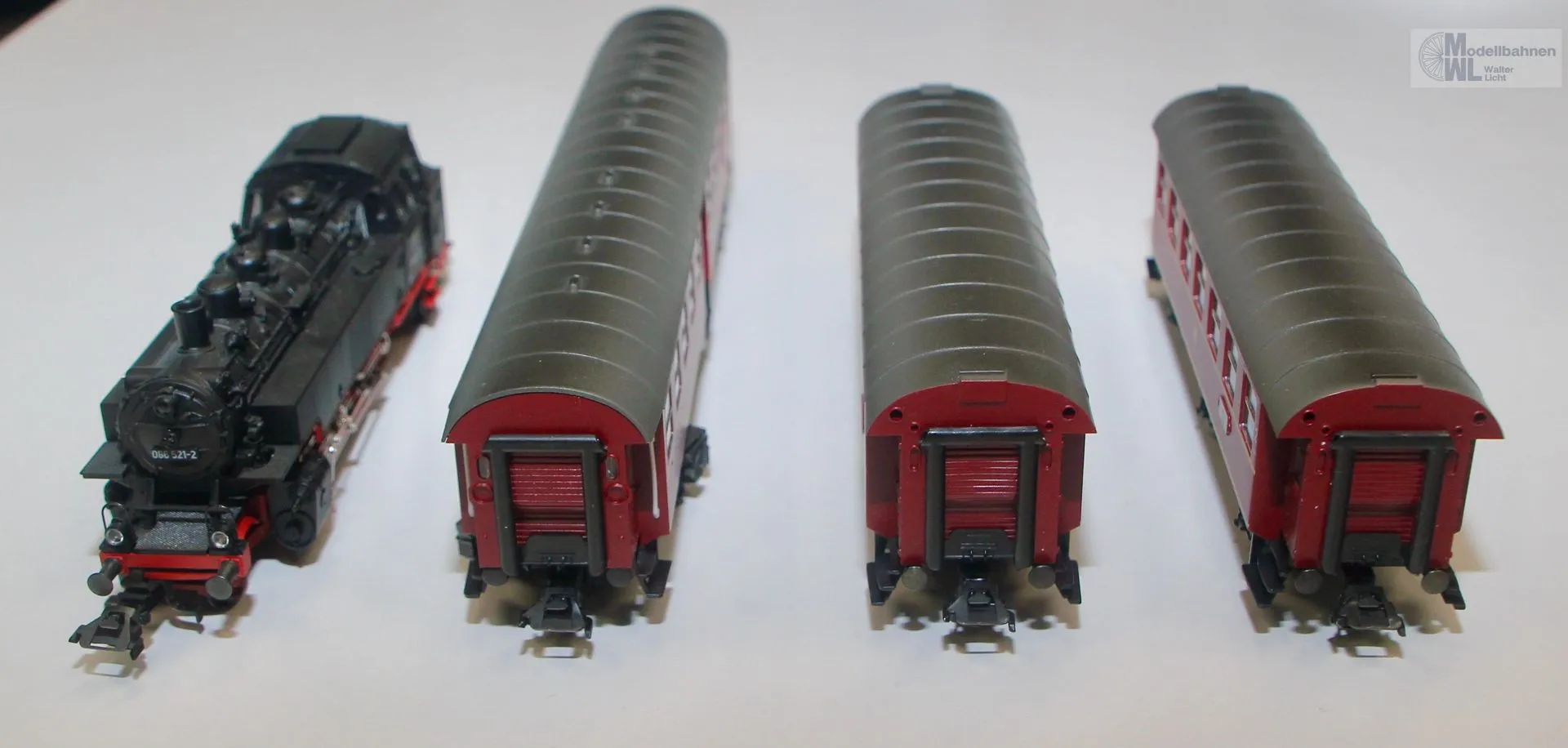 Märklin 26508 - MÄRKLIN - Zugpackung Nahverkehr Dampflok BR 86 + 3 Wagen DB Ep.III H0/WS Digital