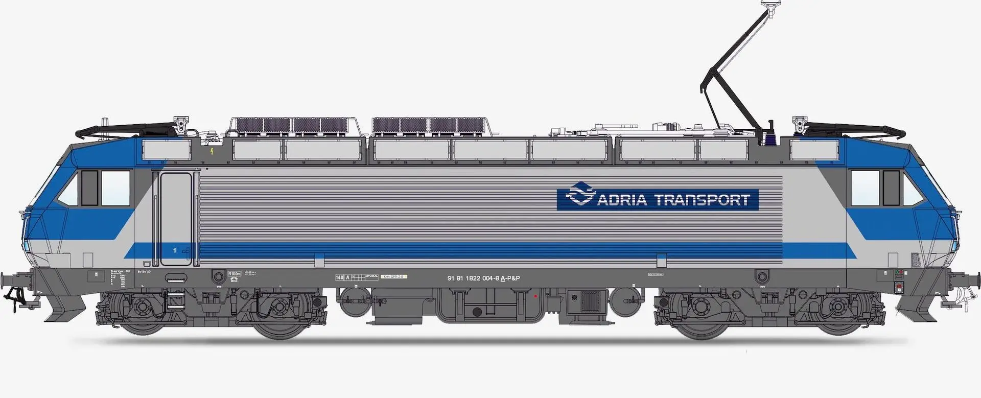 Jägerndorfer Modellbahn 25840 - E-Lok Rh 1822.003 Adria Transport Ep.V H0/GL
