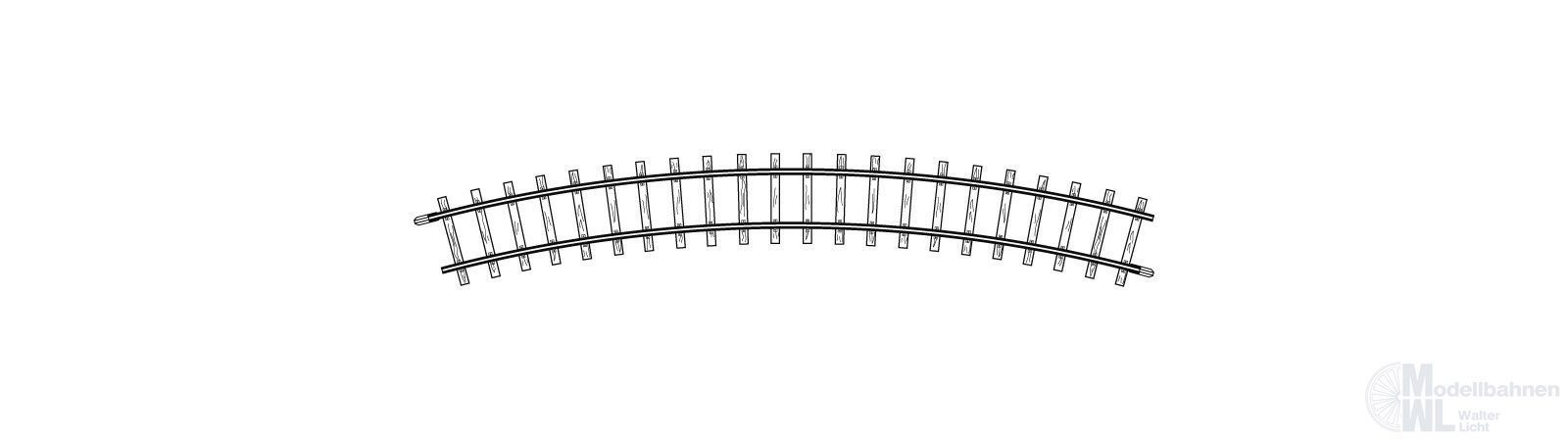 Bemo 4230000 - Gleis gebogen R 330 mm 30° H0m