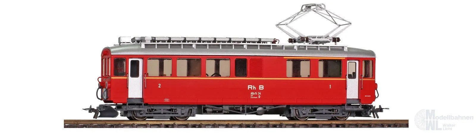 Bemo 1368134 - Berninatriebwagen ABe 4/4 34 RhB Ep.II/III RhB rot H0m Sound