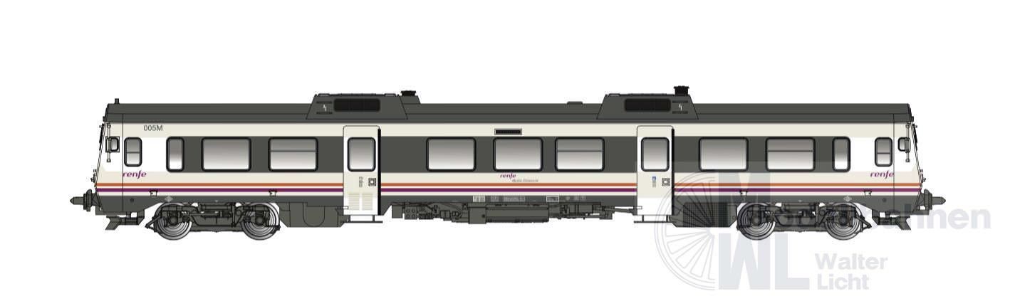 Electrotren 2501B - Dieseltriebwagen BR 596-005 RENFE Ep.VI Media Distancia H0/GL HOBBY Electrotren 2501B - Dieseltriebwagen BR 596-005 RENFE Ep.VI Media Distancia H0/GL HOBBY