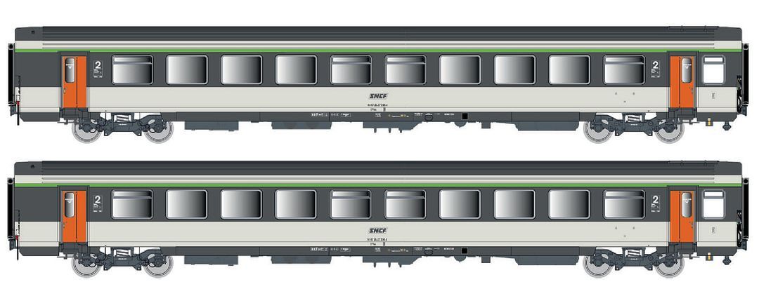 LS Models 41213 - Personenwagen Set VTU SNCF Ep.IV 2.tlg. H0/GL