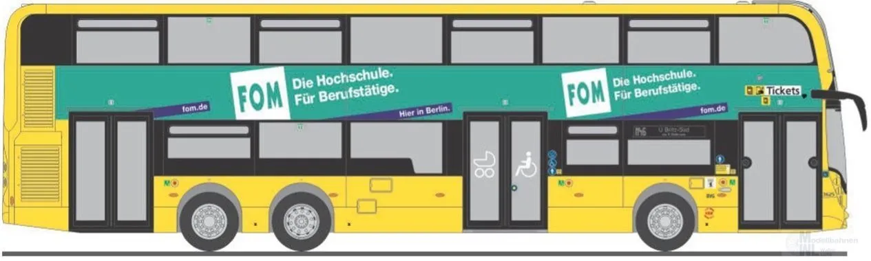 Rietze 78035 - Alexander Dennis Enviro500 BVG-FOM H0 1:87