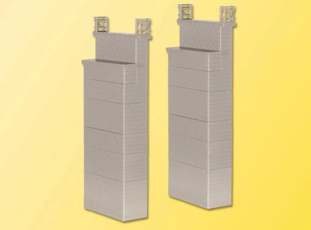 Kibri 39750 - Universal-Brückenköpfe gemauert 2 Stück H0 1:87
