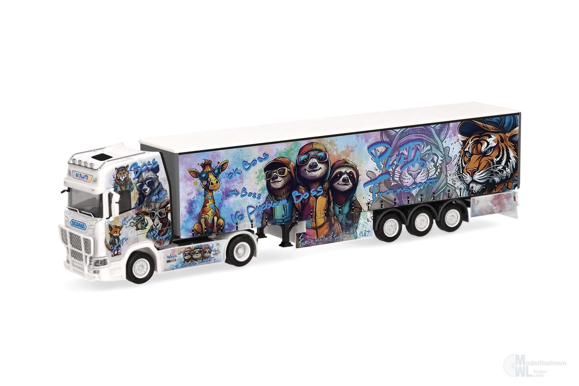 Herpa 319980 - Scania CS 20 HD Gardinenplanen-Sattelzug Pluta H0 1:87 Herpa 319980 - Scania CS 20 HD Gardinenplanen-Sattelzug Pluta H0 1:87