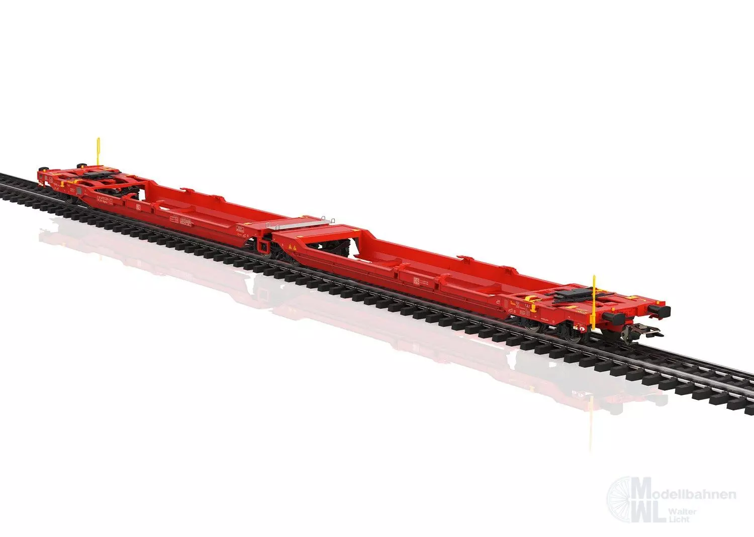 Märklin 47470 - Gelenk-Taschenwagen DB Ep.VI Sdggmrs 738 mit 2 Aufliegern H0/WS