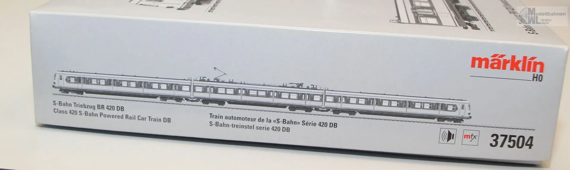 Märklin 37504 - MÄRKLIN - Triebzug BR 420 DB Ep.IV S-Bahn blau H0/WS Sound mfx