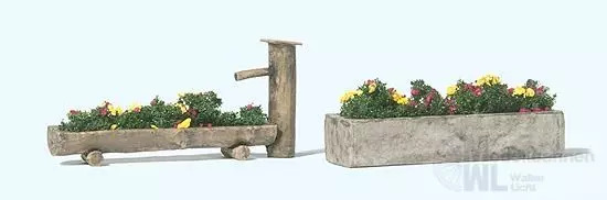Preiser 17716 - Blumenbepflanzte Brunnen Feretigmodell H0 1:87