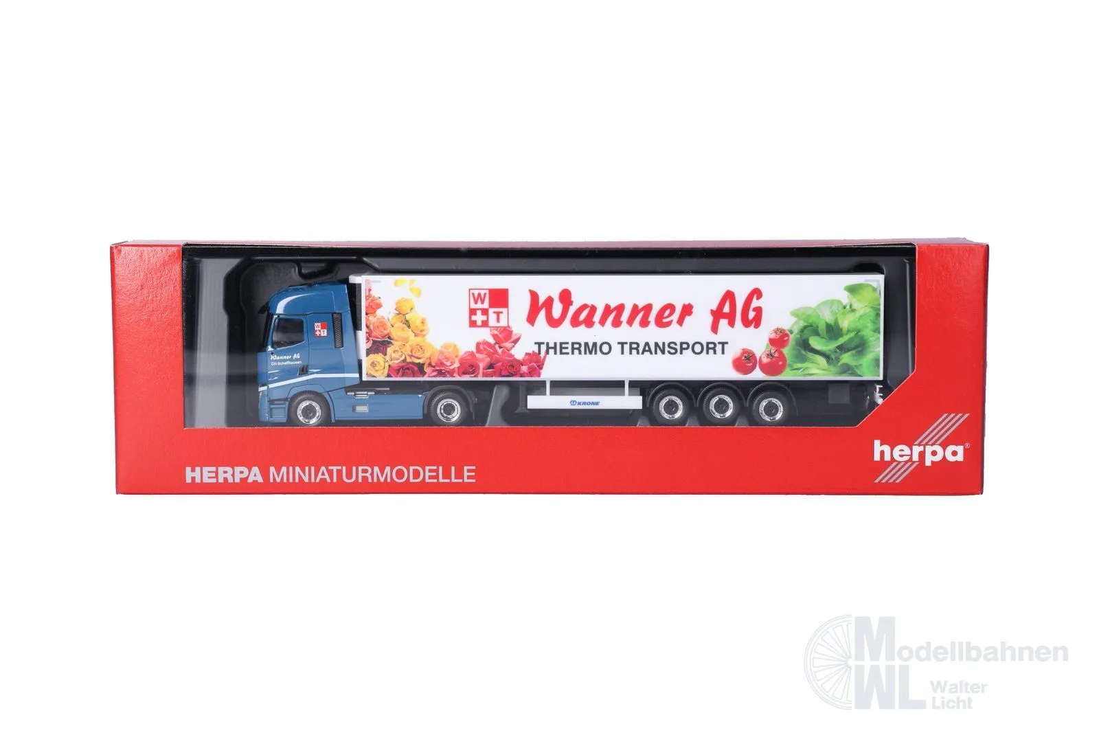 Herpa 321242 - Renault T facelift Kühlkoffer-Sattelzug Wanner AG H0 1:87