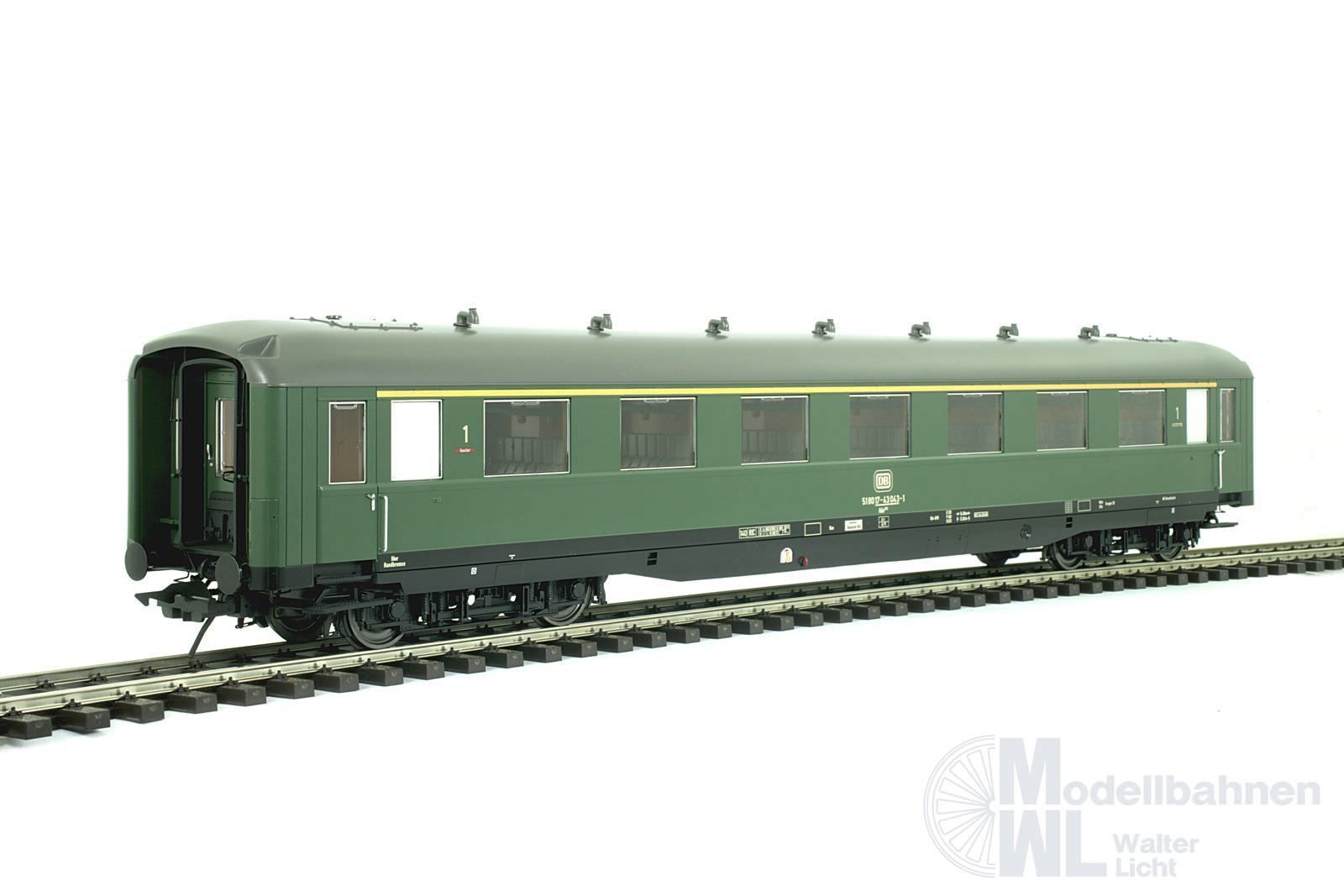 Lenz 41260-03 - Schürzenwagen DB Ep.IV 1.Kl. AB4ü-38 chromoxidgrün Spur 0
