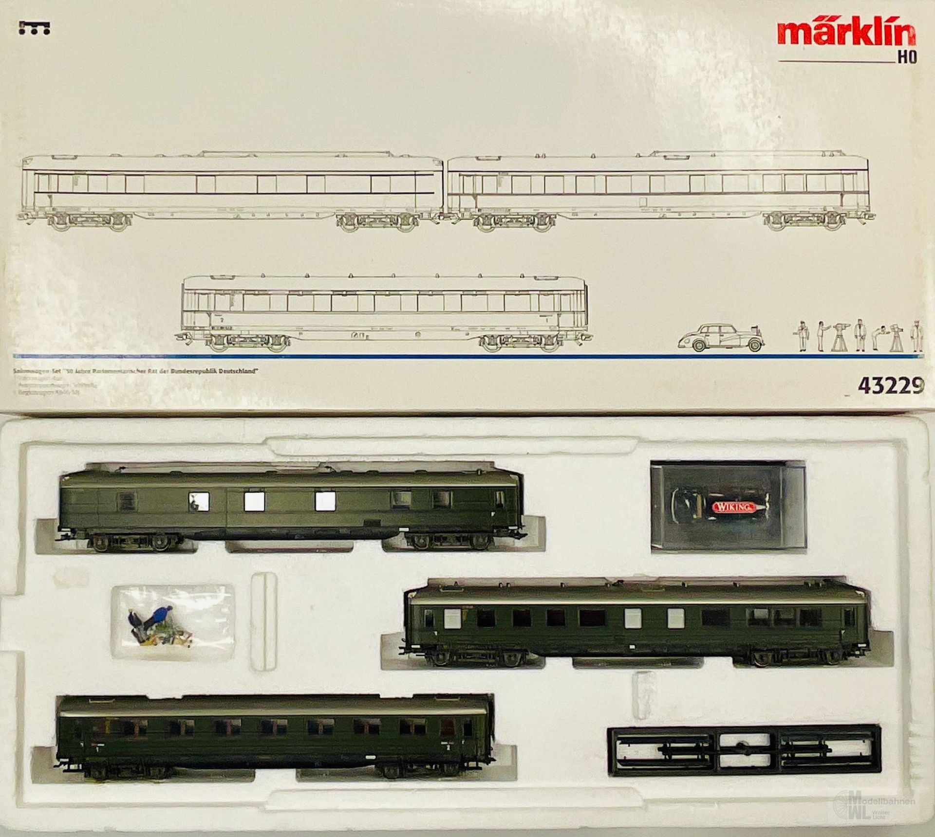 Märklin 43229 - MÄRKLIN - Wagen-Set 50 Jahre Parlamentarischer Rat H0/WS