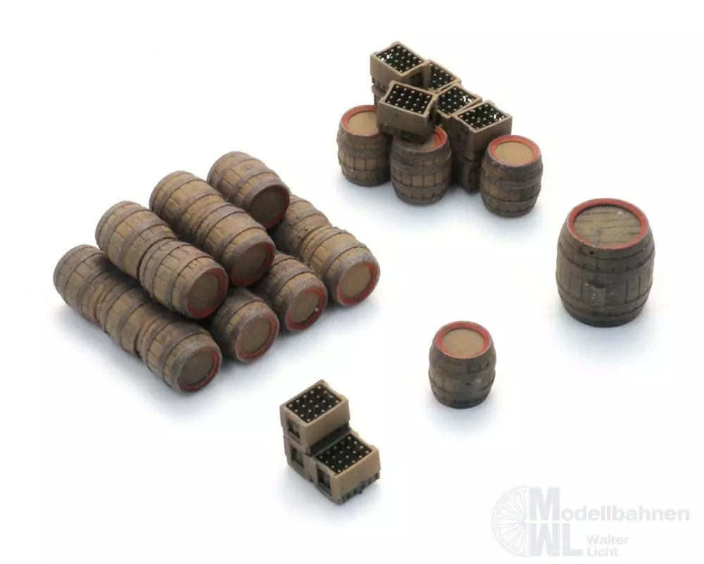 ARTITEC b.v. 387.640 - LKW-Ladung Holzbierfässer Fertigmodell H0 1:87