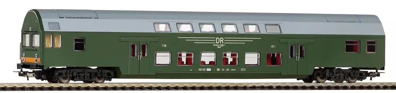 Piko 57685 - Doppelstock Steuerwagen DR Ep.IV DBmqee grün H0/GL