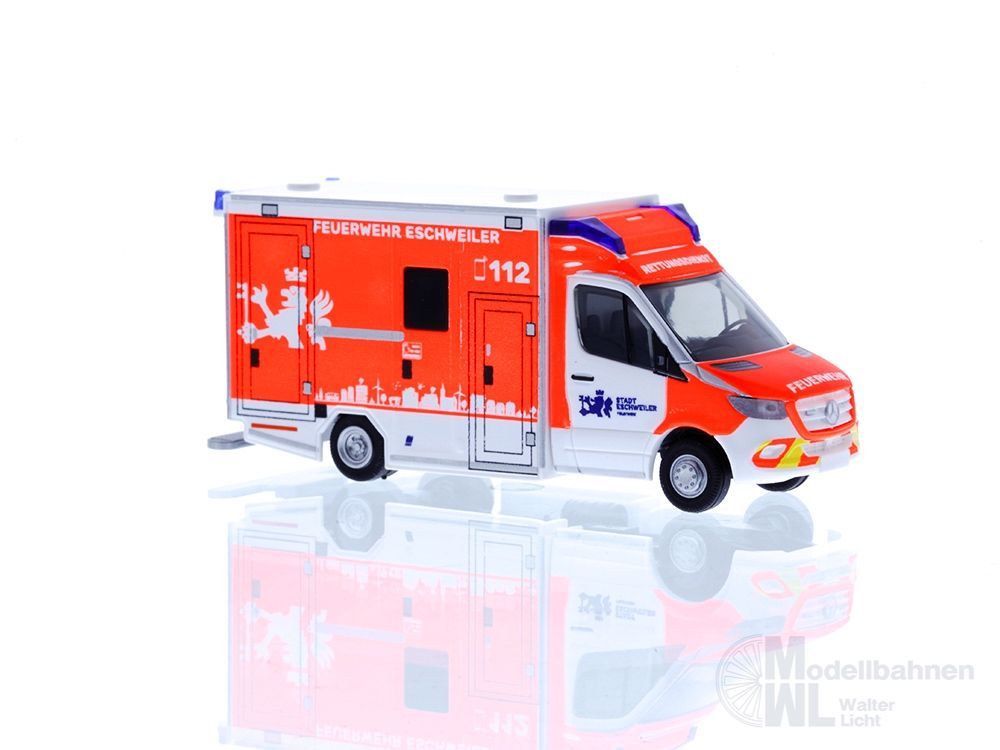 Rietze 76107 - Mercedes-Benz GSF RTW ´18 Rettungsdienst FW Eschweiler H0 1:87