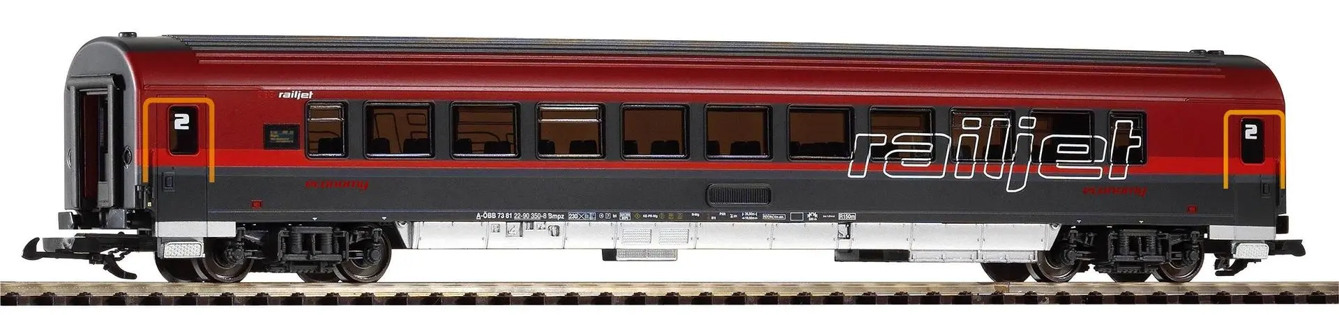 Piko 37665 - Personenwagen Railjet ÖBB Ep.VI 2.Kl. Spur G 1:22,5
