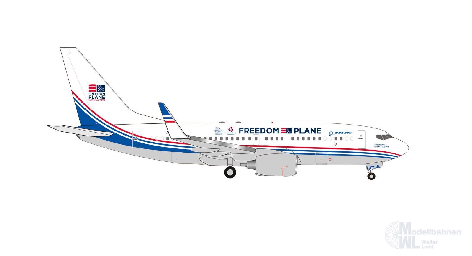 Herpa 539890 - Boeing 737-700 BBJ Freedom Plane 1:500