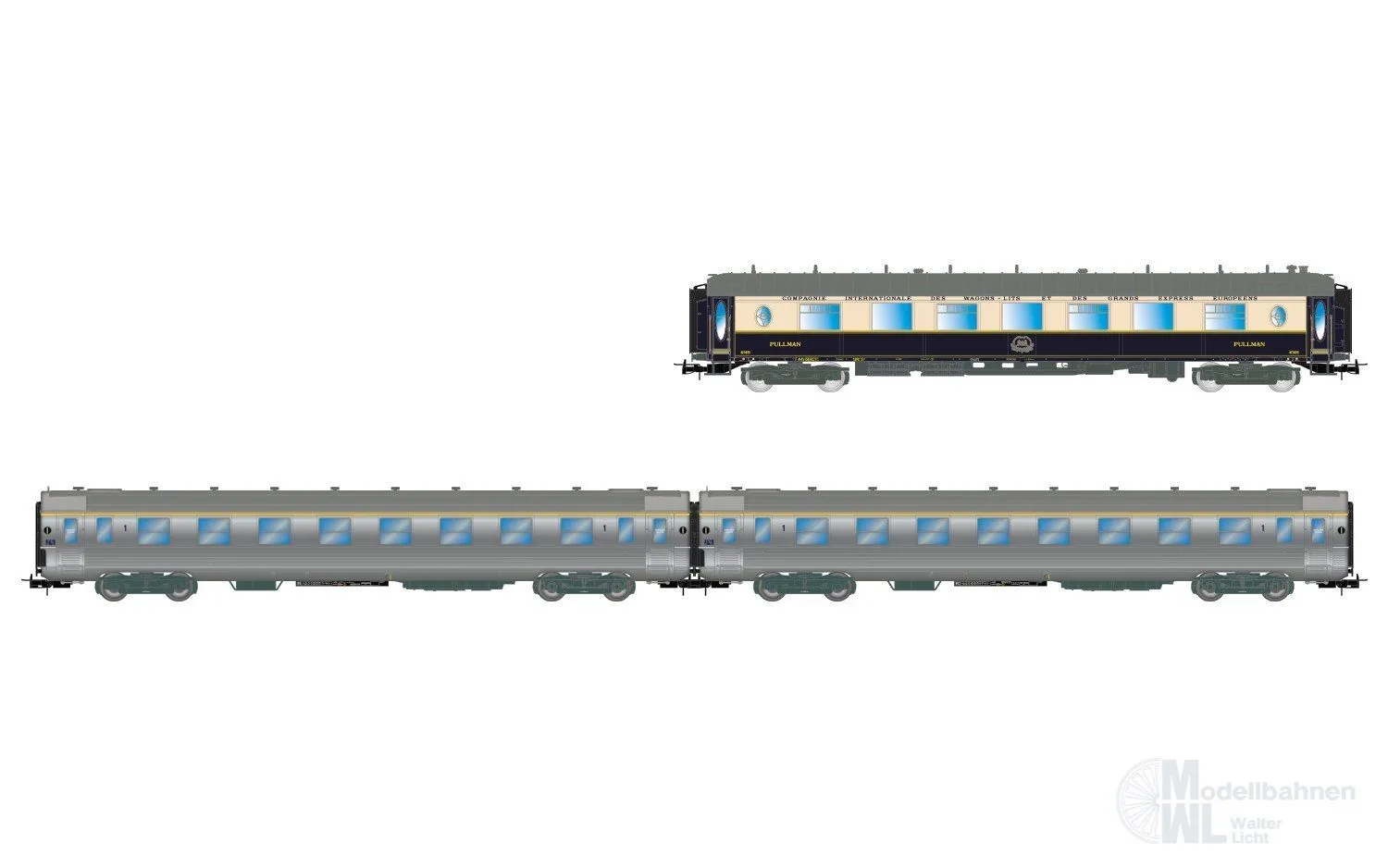 Jouef 4214 - Personenwagen Set SNCF Ep.III/IV 3.tlg. CIWL Set 2 H0/GL