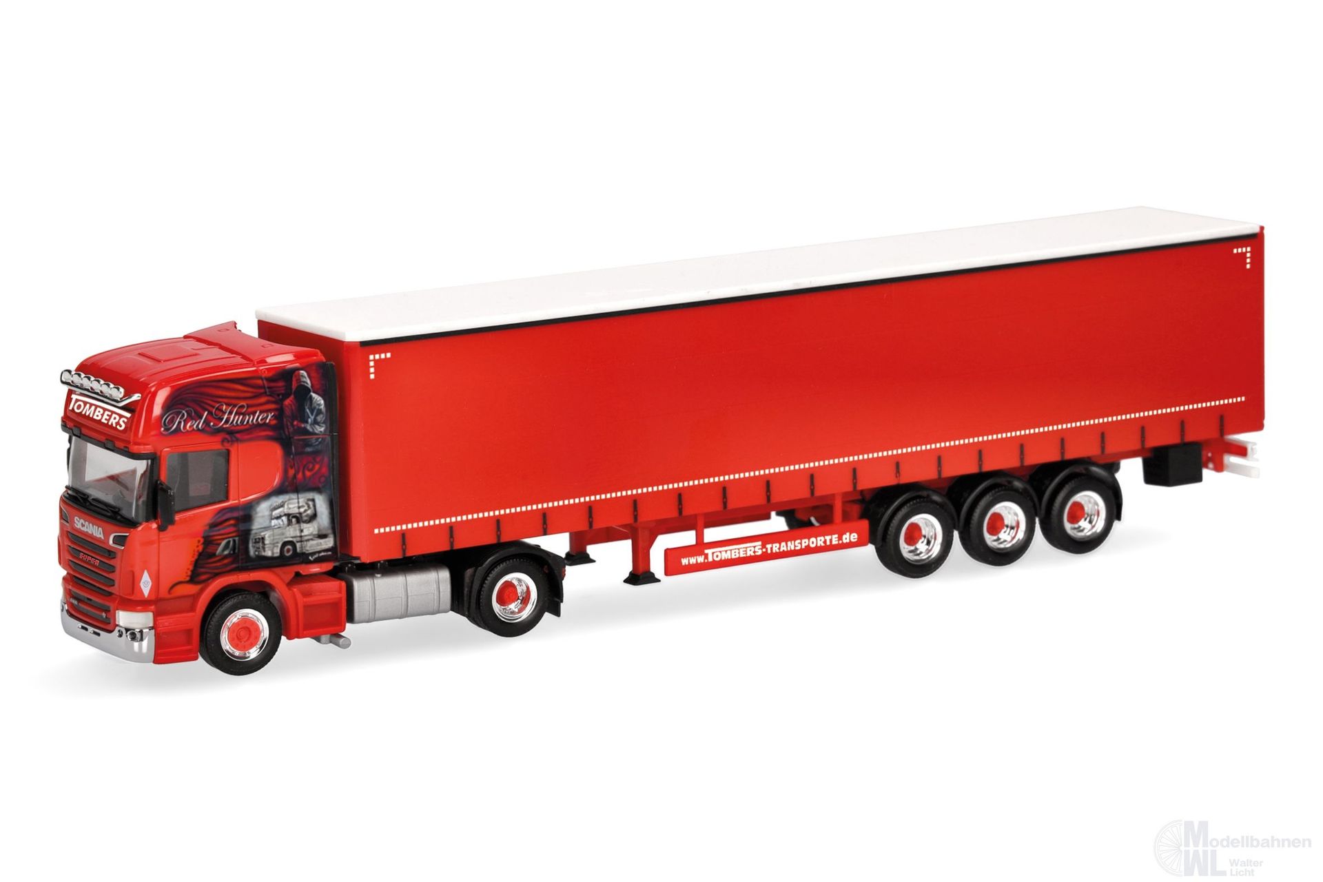 Herpa 321662 - Scania R 09 Topline Gardinenplanen Sattelzug H0 1:87