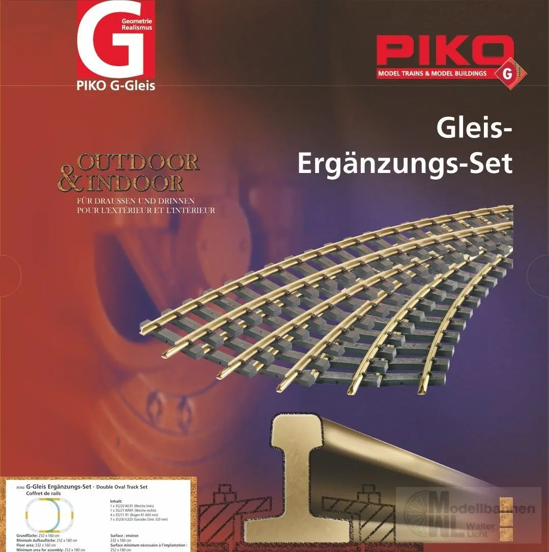 Piko 35302 - Gleis-Set Überholgleis G SPUR G 1:22,5