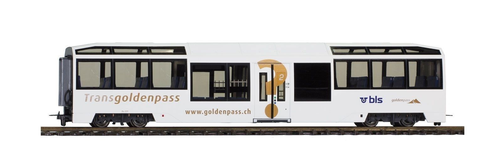Bemo 3699301 - Niederflurwagen MOB Ep.VI Bs 232 Transgoldenpass/Goldenpass H0/GL