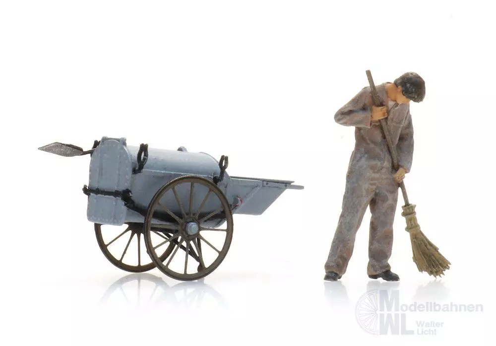 ARTITEC b.v. 5120021 - Strassenfeger mit Karren TT 1:120