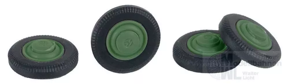 Faller 163119 - 4 Reifen und Felgen für VW Käfer Polizei H0 1:87