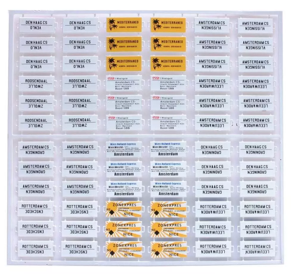 ARTITEC b.v. 10357 - Zuglaufschilder Epoche III Satz B BAUSATZ H0 1:87
