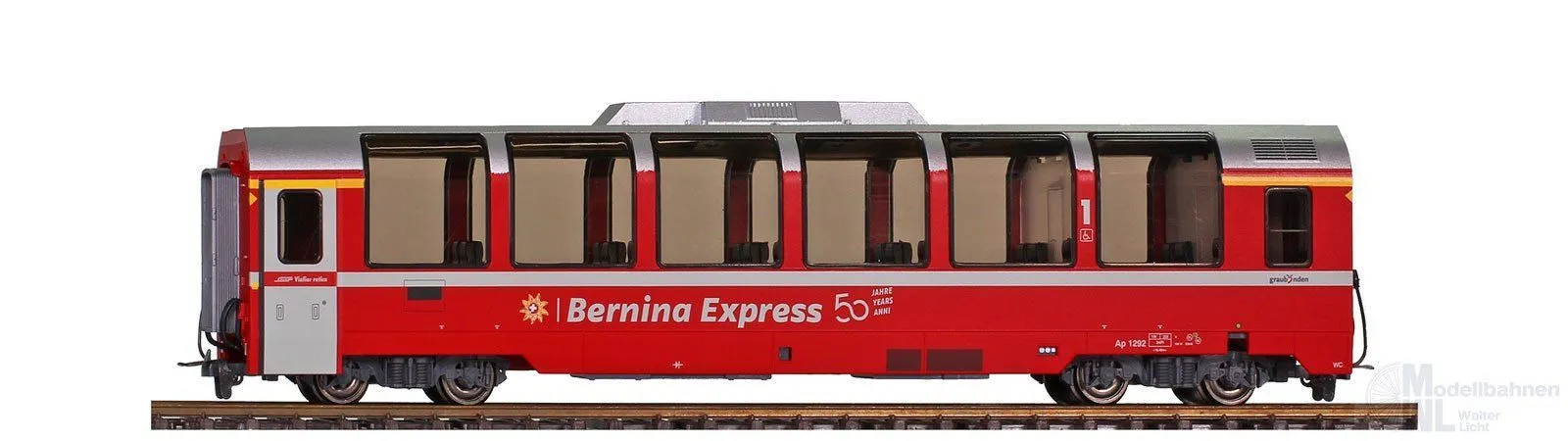 Bemo 3293157 - Panoramawagen RhB Ep.VI Ap 1292 50 Jahre BEX H0m