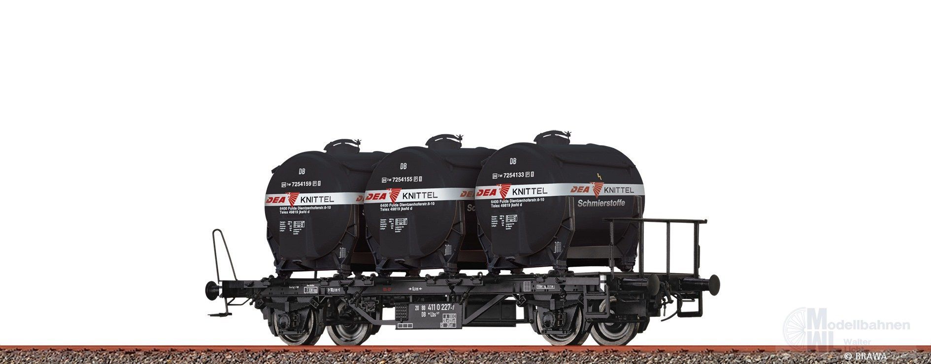 Brawa 50929 - Behältertragwagen DB Ep.IV DEA H0/GL Brawa 50929 - Behältertragwagen DB Ep.IV DEA H0/GL