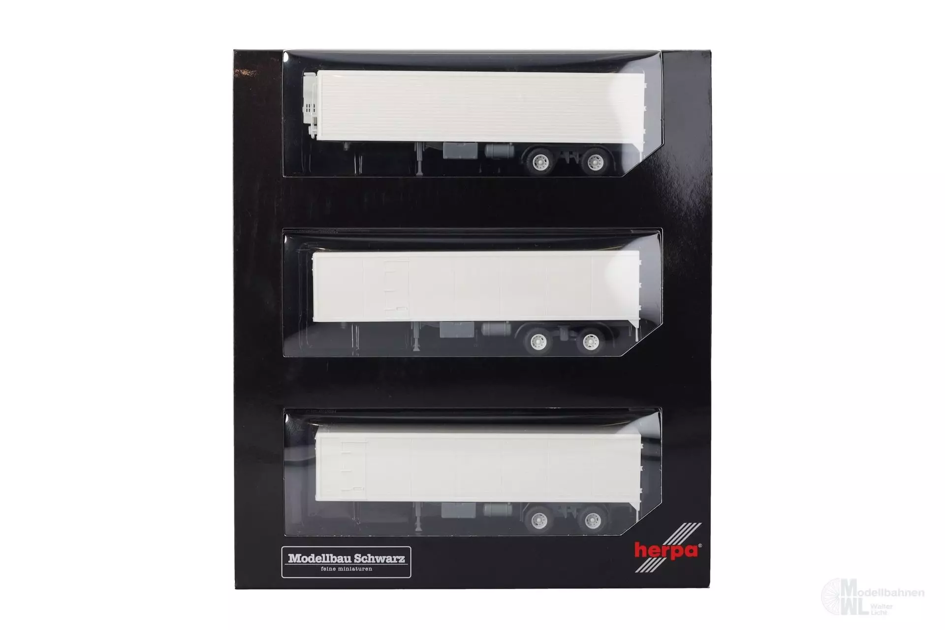 Herpa 87MBS026512 - Set mit drei undekorierten Kofferaufliegern H0 1:87