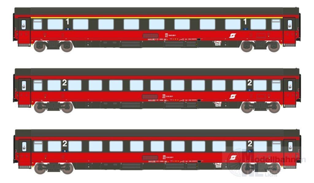 ASM 24000 - Personenwagen Set ÖBB Ep.IV EC 64 Amz+2xBmz 3.tlg. N 1:160