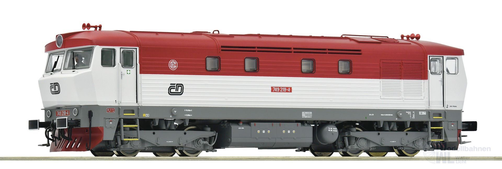 Roco 7300054 - Diesellok BR 749 218-4 CD Ep.V H0/GL Roco 7300054 - Diesellok BR 749 218-4 CD Ep.V H0/GL
