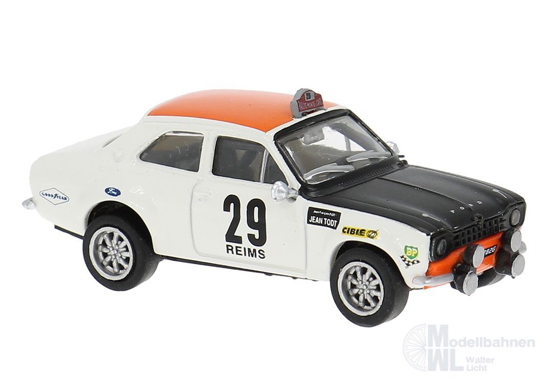 Brekina 19074 - Ford Escort Mk.1 RS 4.Platz Monte Carlo´69 mit Jean-Francois Piot H0 1:8