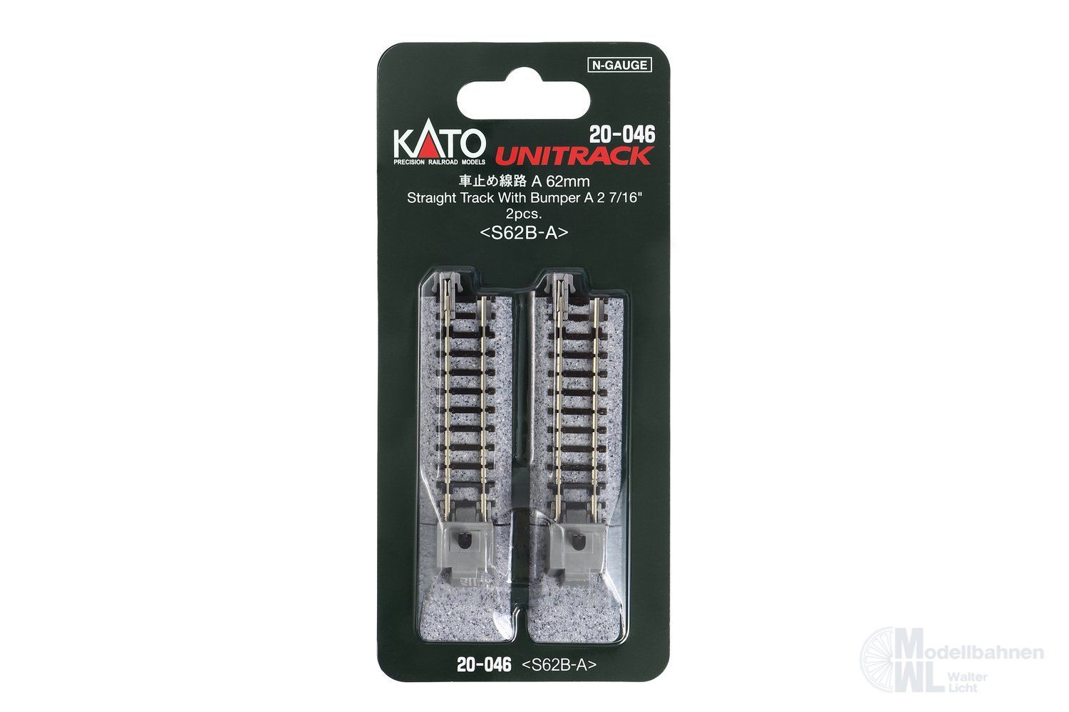 Kato 20-046 - Prellbock Typ A mit Gleis gerade 62mm 2 Stück N 1:160 Kato 20-046 - Prellbock Typ A mit Gleis gerade 62mm 2 Stück N 1:160