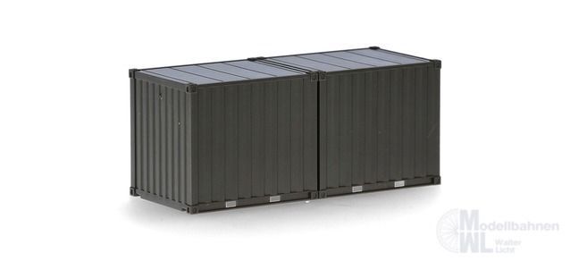 Herpa 747103 - 10ft Container Bundeswehr 2x bronzegrün H0 1:87 Herpa 747103 - 10ft Container Bundeswehr 2x bronzegrün H0 1:87