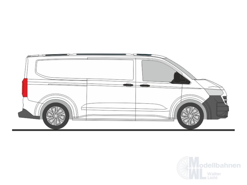 Rietze 11728 - Volkswagen e-Transporter T7 Kasten LR FD clear white H0 1:87