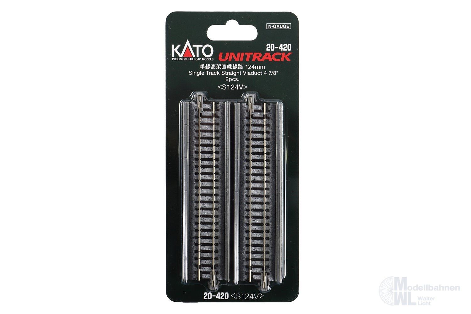 Kato 20-420 - Viadukt gerade 124mm 2 Stück N 1:160 Kato 20-420 - Viadukt gerade 124mm 2 Stück N 1:160