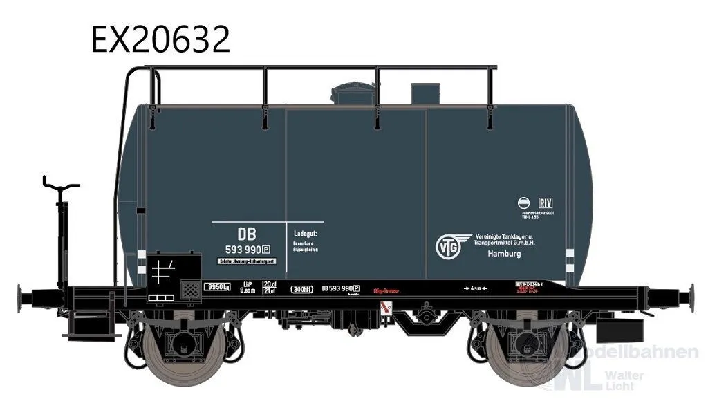 Exact Train 20632 - Kesselwagen DB Ep.III 30m3 VTG Typ Uerdinger H0/GL