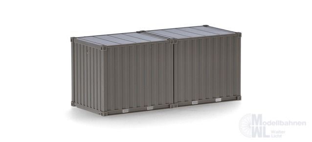 Herpa 747110 - 10ft Container Heer 2x braungrau H0 1:87