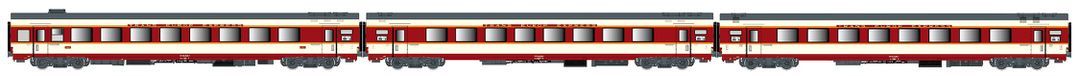 LS Models 40084AC - Personenwagen Set SNCF Ep.IV A3rtux+A8tu+A8u Etenda 3.tlg. H0/GL