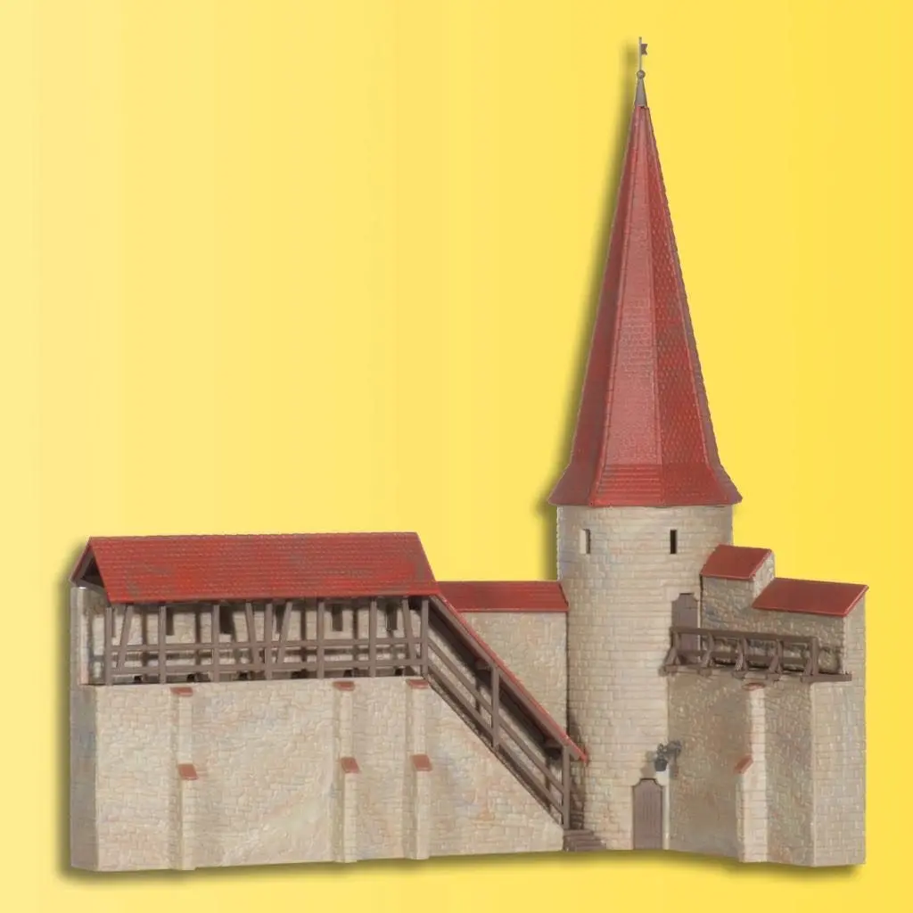 Kibri 38915 - Stadtmauer mit Rundturm in Weil H0 1:87