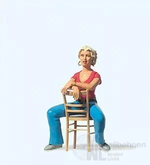 Preiser 45508 - Junge Frau, sitzend mit Stuhl Spur G