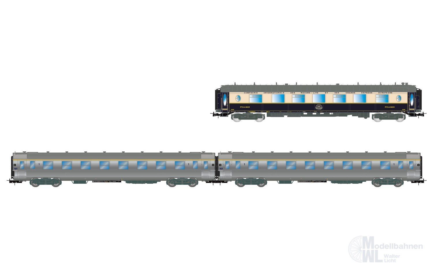 Jouef 4214 - Personenwagen Set SNCF Ep.III/IV 3.tlg. CIWL Set 2 H0/GL