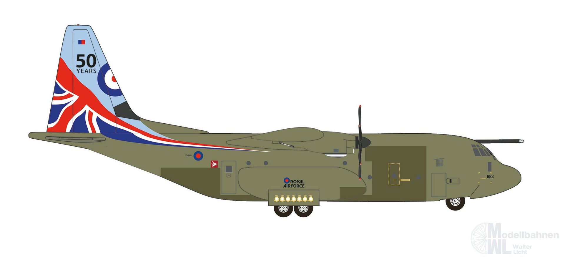 Herpa 537445 - C-130J 47 Squadron Super Hercules 50 Years 1:500