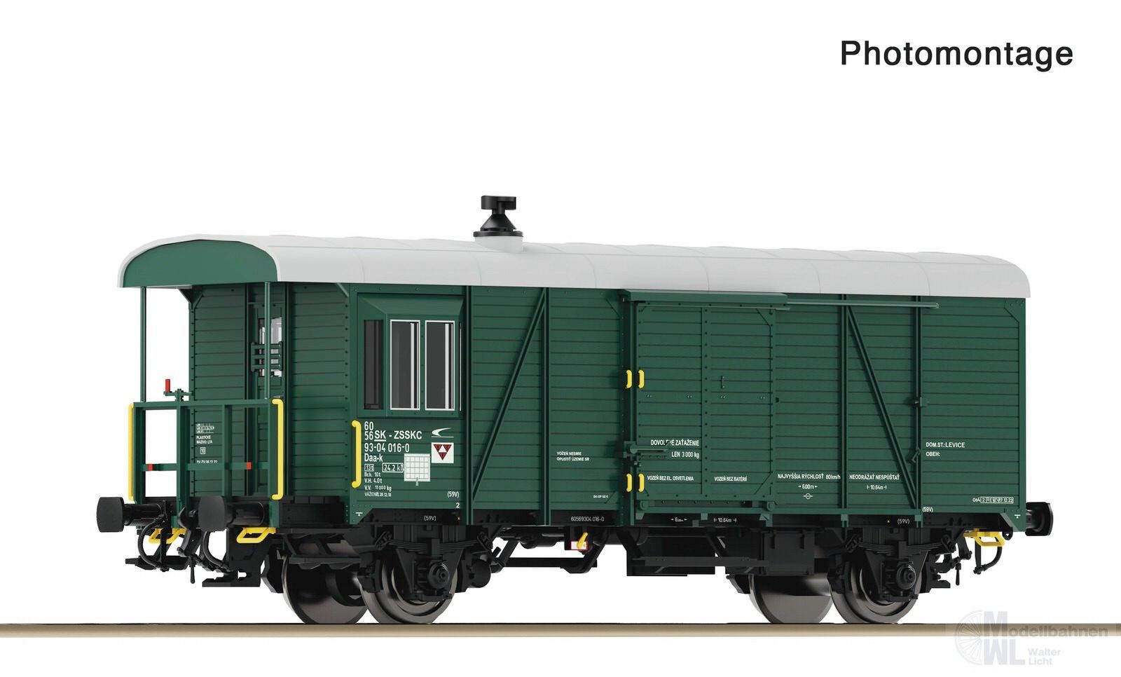 Roco 6680044 - Güterzugbegleitwagen ZSSK Ep.VI Daa-k TT 1:120