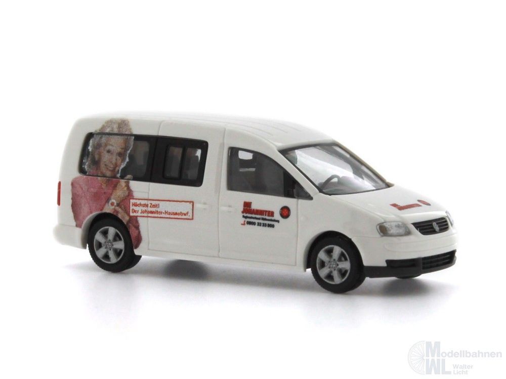 Rietze 51557 - Volkswagen Caddy Maxi Johanniter Sdbran H0 1:87