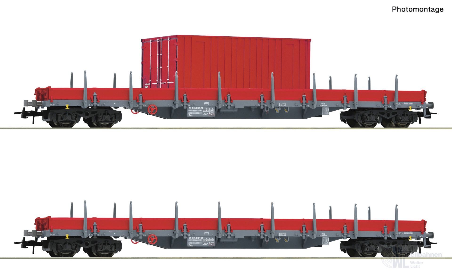 Roco 6600201 - Rungenwagen Set DB Ep.VI 2.tlg. H0/GL