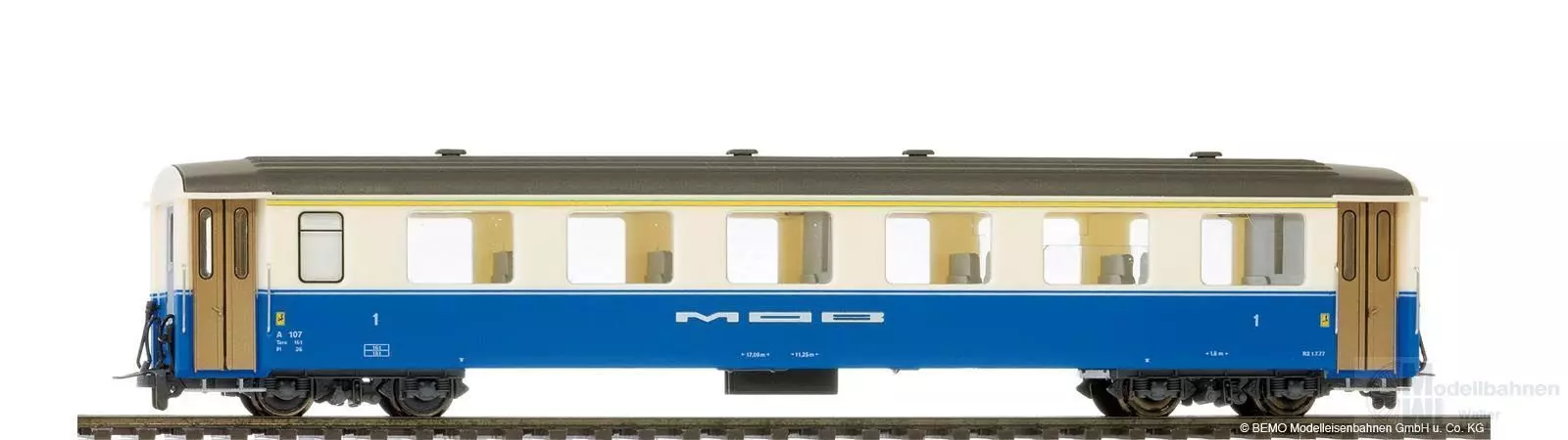 Bemo 3292317 - Leichtmetallwagen MOB Ep.III-V A 107 H0m