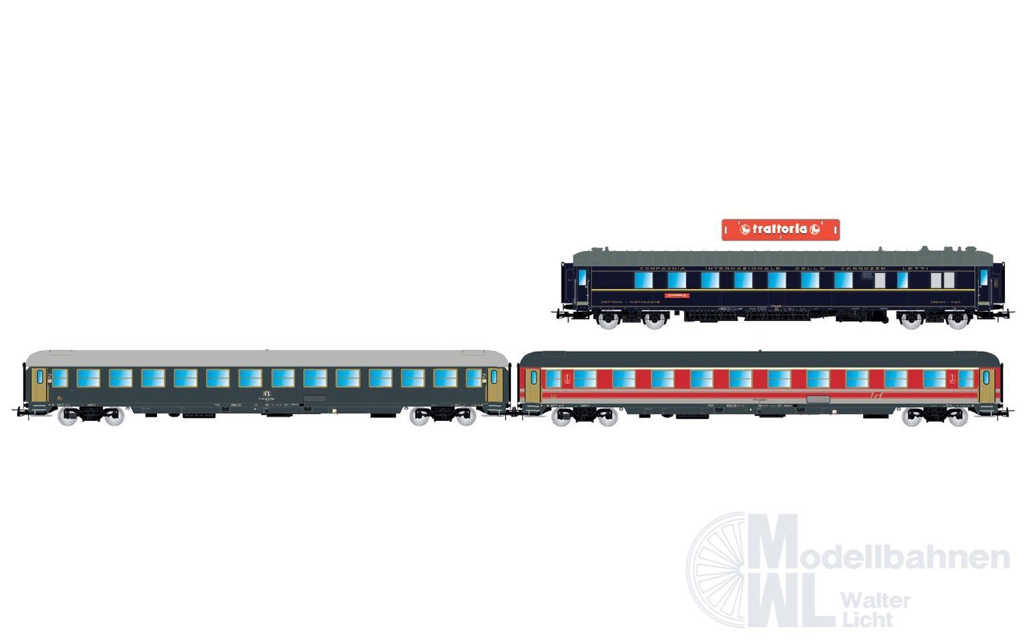 Rivarossi 4361 - Personenwagen Set FS Ep.IV 3.tlg. H0/GL Rivarossi 4361 - Personenwagen Set FS Ep.IV 3.tlg. H0/GL